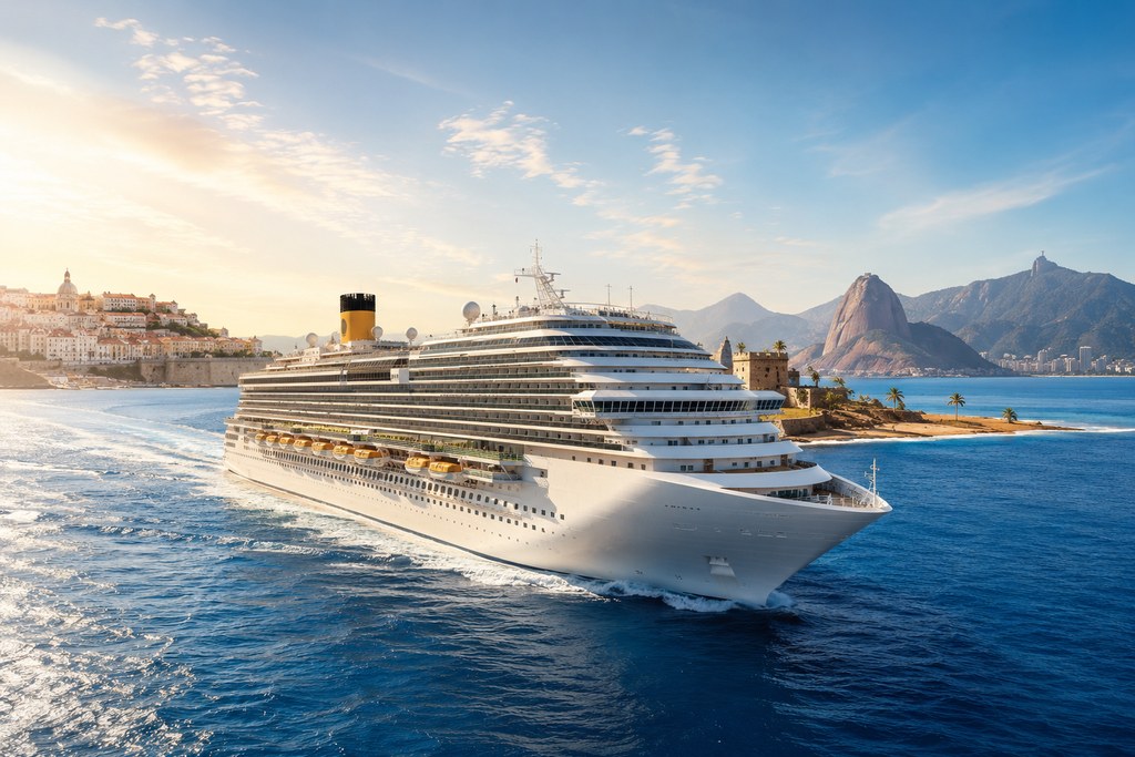 Costa Diadema по време на круиз между Европа, Африка и Южна Америка