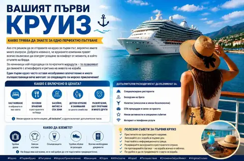 Вашият първи круиз – полезна инфографика за подготовка и пътуване